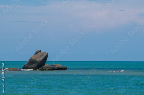 Rock in the blue Andaman Sea