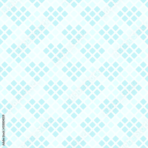 Cyan rounded diamond pattern. Seamless vector background