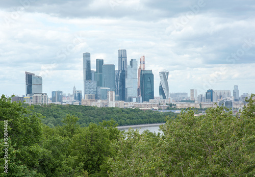 MOSCOW, RUSSIA - June, 04, 2017 A view of the skyscrapers of the business center of Moscow City in Moscow. © fifg