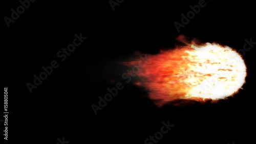 Animated Evil's soul flame or torch against black background in 4k. Mask included. photo