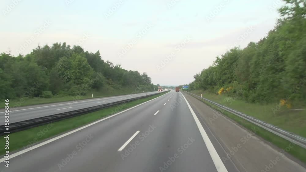 Driving on highway, POV Driving on highway, POV
