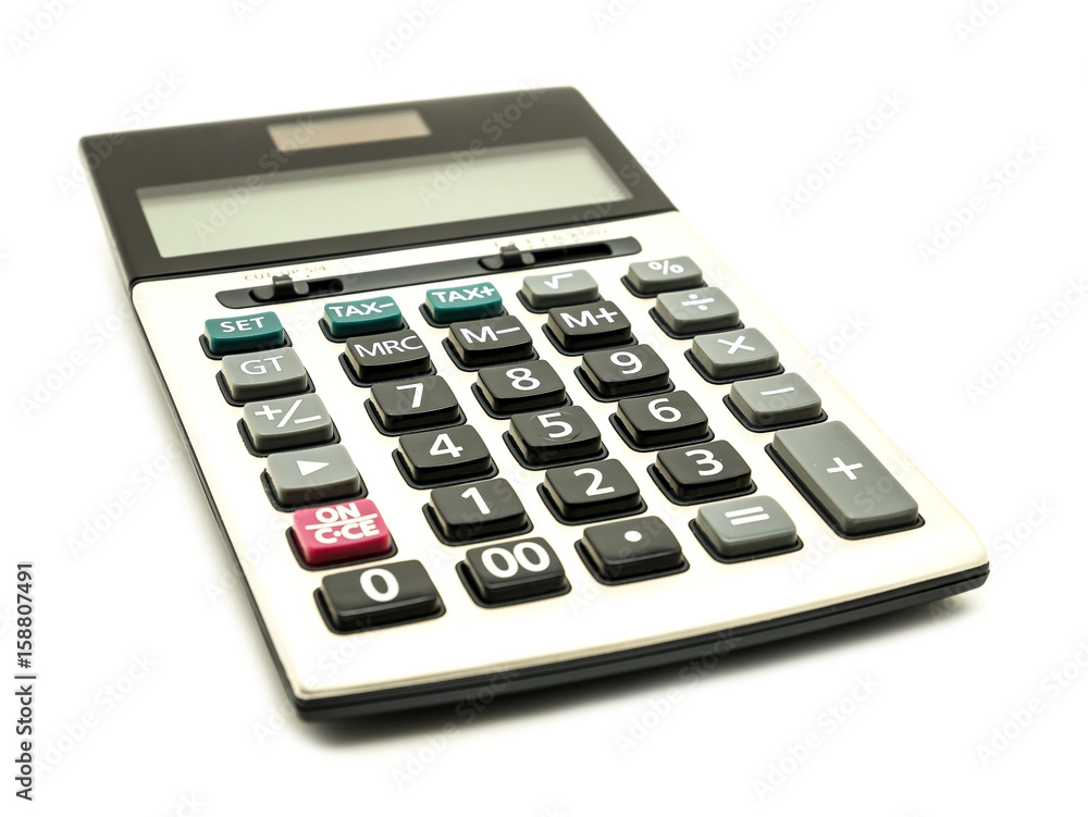 calculator on white background calculator on white background