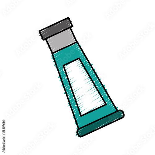 facial cream bottle icon over white background colorful design vector illustration