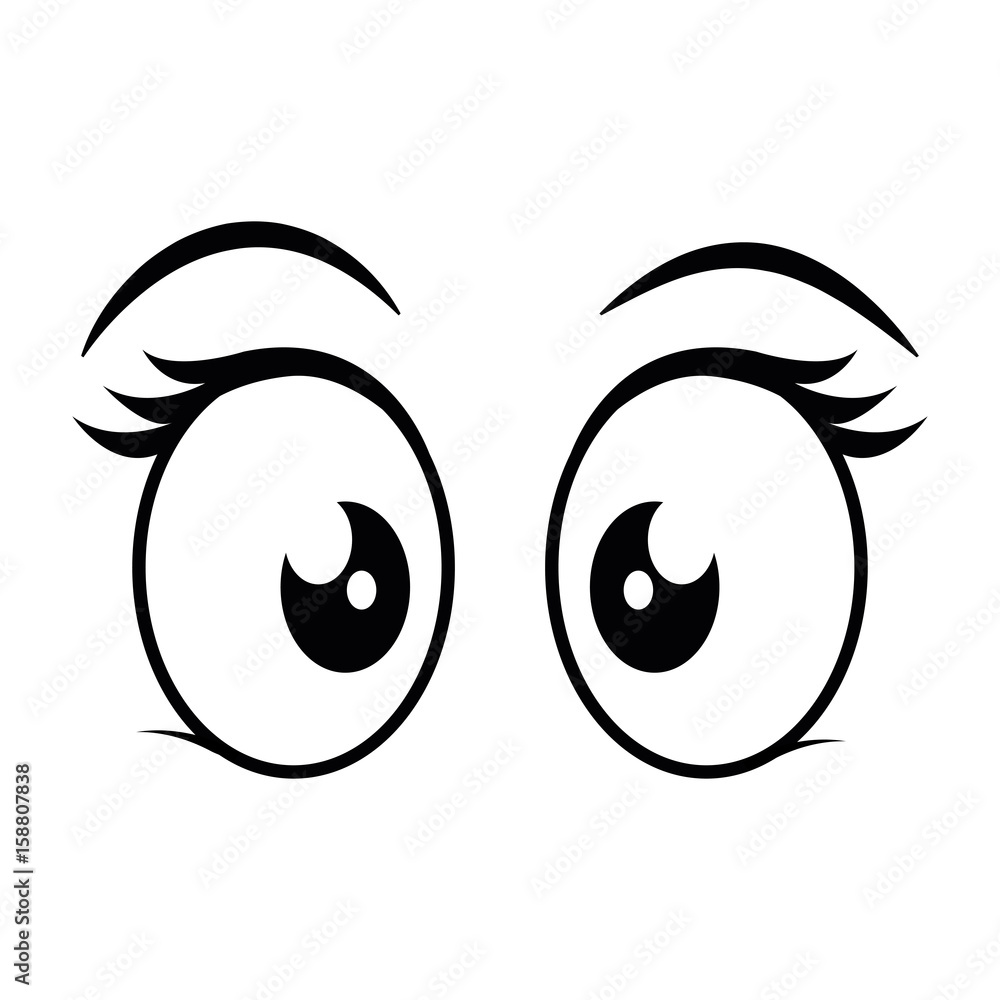 Глаза раскраска для детей распечатать cartoon eyes icon over white background vector illustration Векторне зображення 