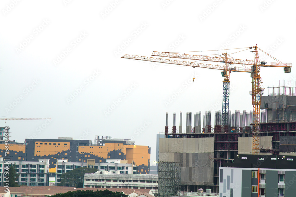 Cranes building construction