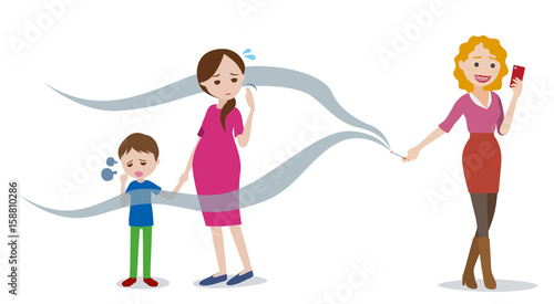 passive smoking concept, second-hand smoking, involuntary smoking