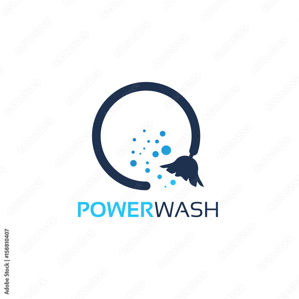 Power Wash Cleaning Logo Template Design