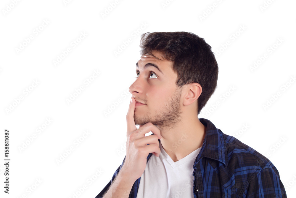 Portrait of thoughtful man. Portrait of thoughtful man.