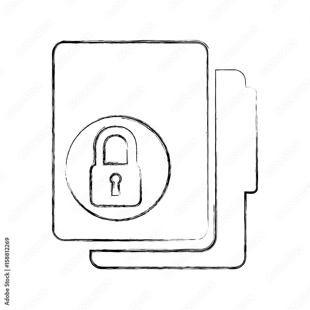 folder file with padlock isolated icon vector illustration design folder file with padlock isolated icon vector illustration design
