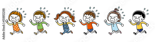 子供たち：遅刻する