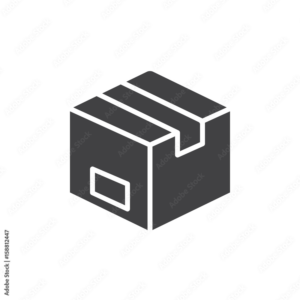Parcel box icon vector, filled flat sign, solid pictogram isolated on white. Symbol, logo illustration. Pixel perfect Parcel box icon vector, filled flat sign, solid pictogram isolated on white. Symbol, logo illustration. Pixel perfect