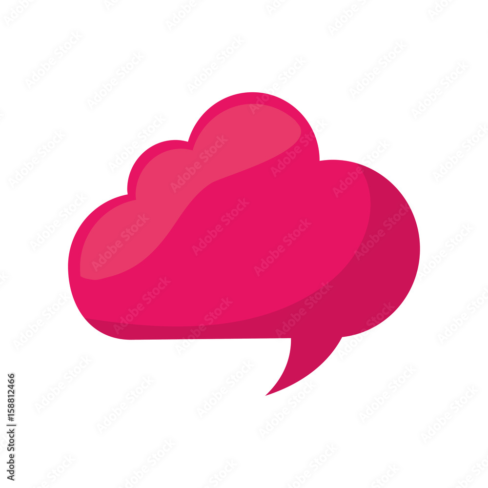 speech cloud icon over white background vector illustration speech cloud icon over white background vector illustration