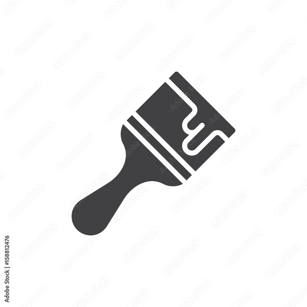 Paint brush icon vector, filled flat sign, solid pictogram isolated on white. Symbol, logo illustration. Pixel perfect Paint brush icon vector, filled flat sign, solid pictogram isolated on white. Symbol, logo illustration. Pixel perfect