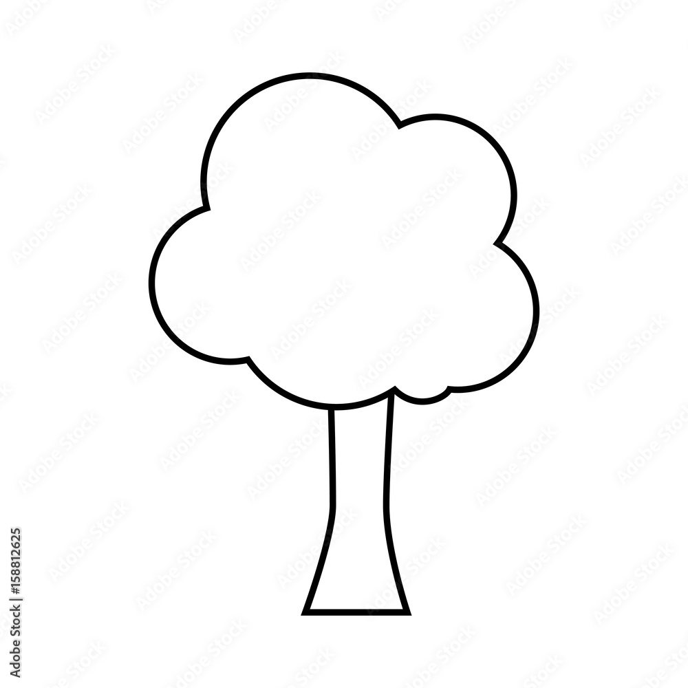 tree icon over white background. vector illustration