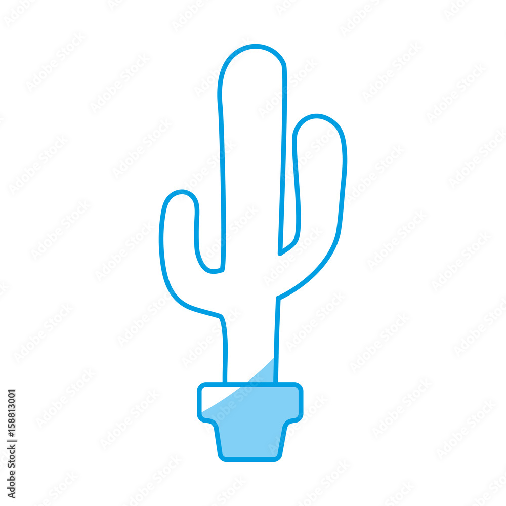 cactus in a pot icon over white background vector illustration cactus in a pot icon over white background vector illustration