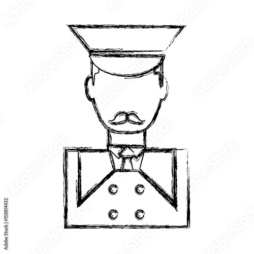 bellboy man icon over white background vector illustration