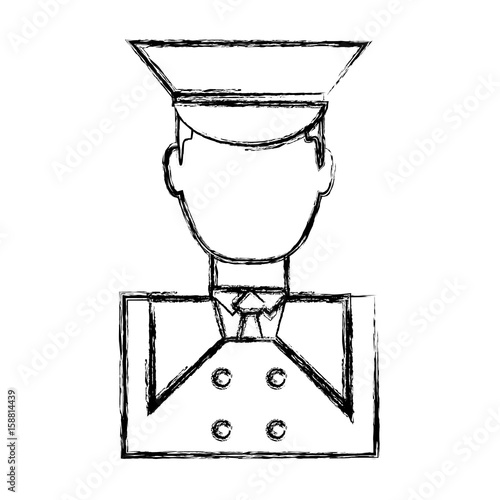 bellboy man icon over white background vector illustration