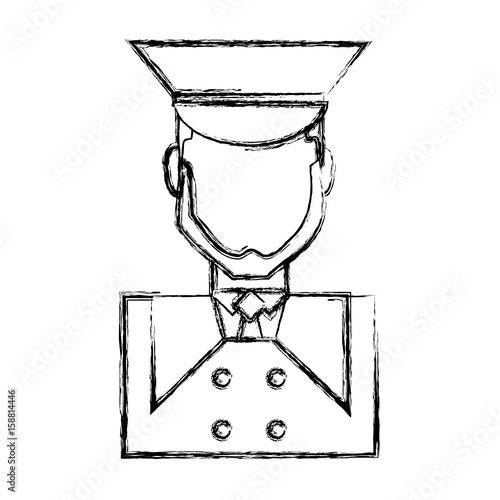 bellboy man icon over white background vector illustration