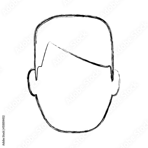 avatar Man face icon over white background vector illustration
