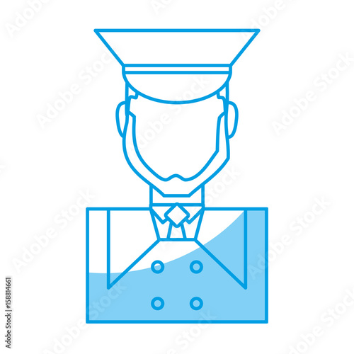 bellboy man icon over white background vector illustration