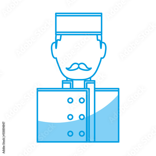bellboy man icon over white background vector illustration