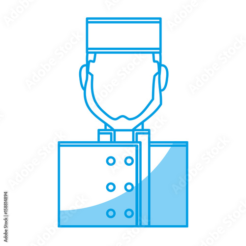 bellboy man icon over white background vector illustration