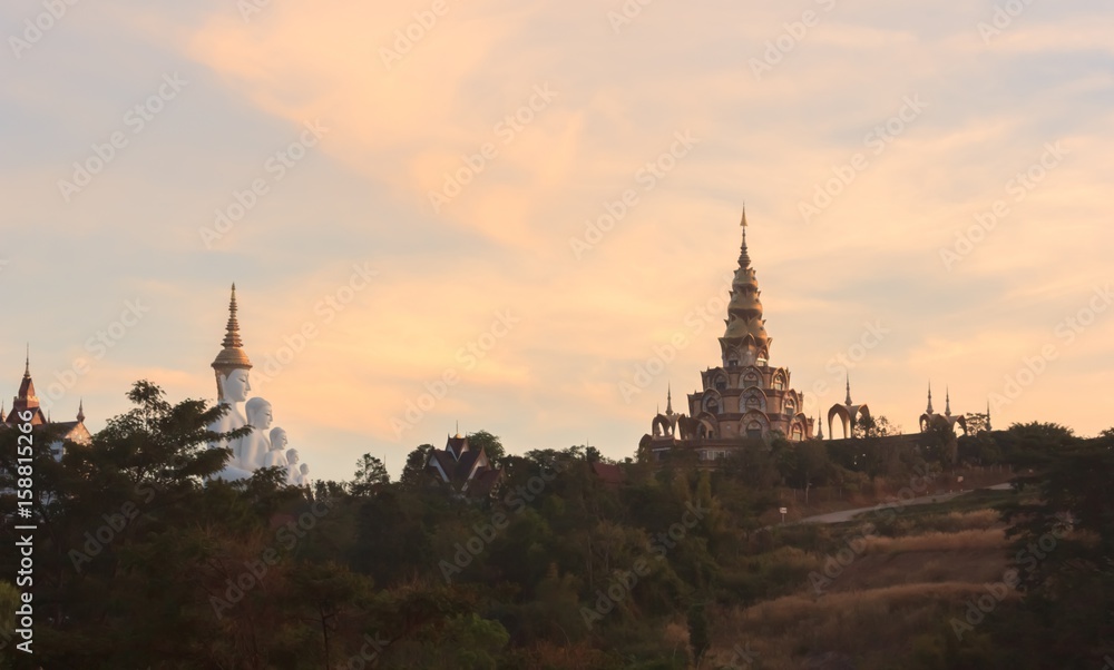 phasornkaew temple of Thailand in the morning
