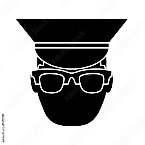 bellboy man icon over white background vector illustration