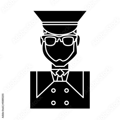 bellboy man icon over white background vector illustration