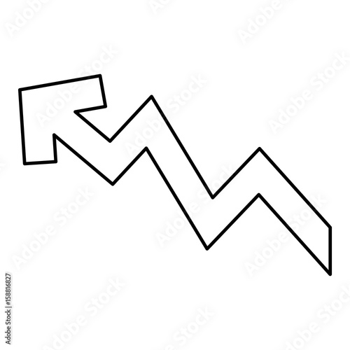 rising arrow. increase, price, investment concept vector illustration