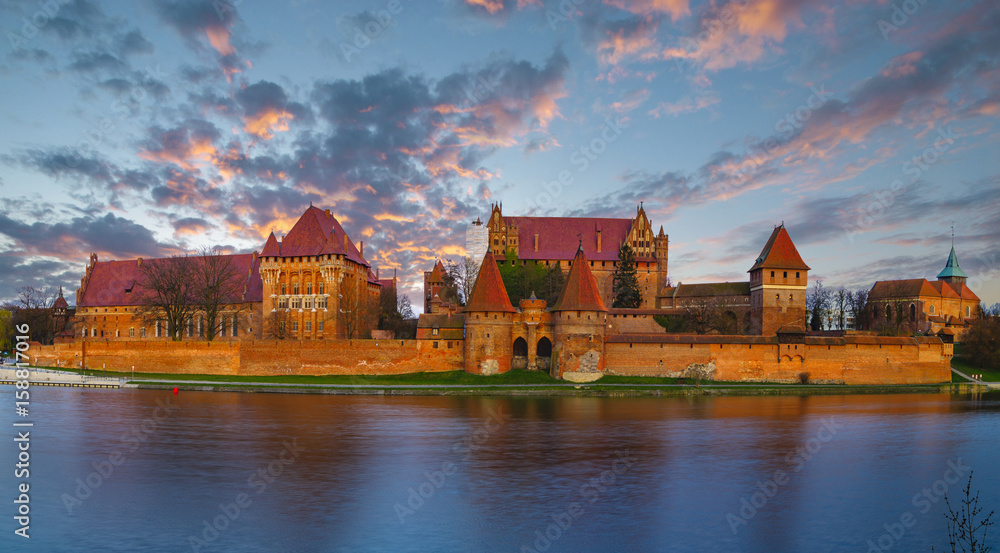 Obraz premium Malbork Castle in Poland, medieval landmark