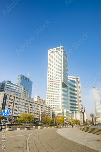 Warsaw,Poland October 2016:Warsaw city with skyscrapers © Mike Mareen