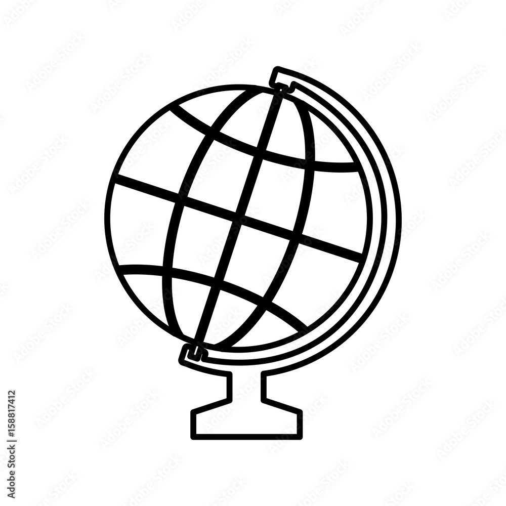 geography tool icon over white background vector illustration geography tool icon over white background vector illustration