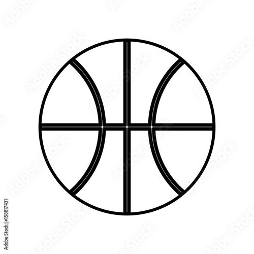 basketball ball icon over white background vector illustration