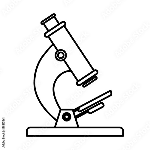 microscope tool icon over white background vector illustration
