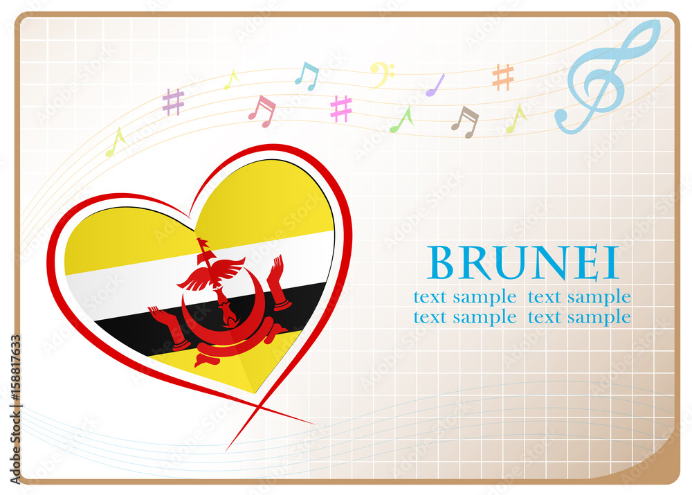 heart logo made from the flag of brunei Stock Vector | Adobe Stock