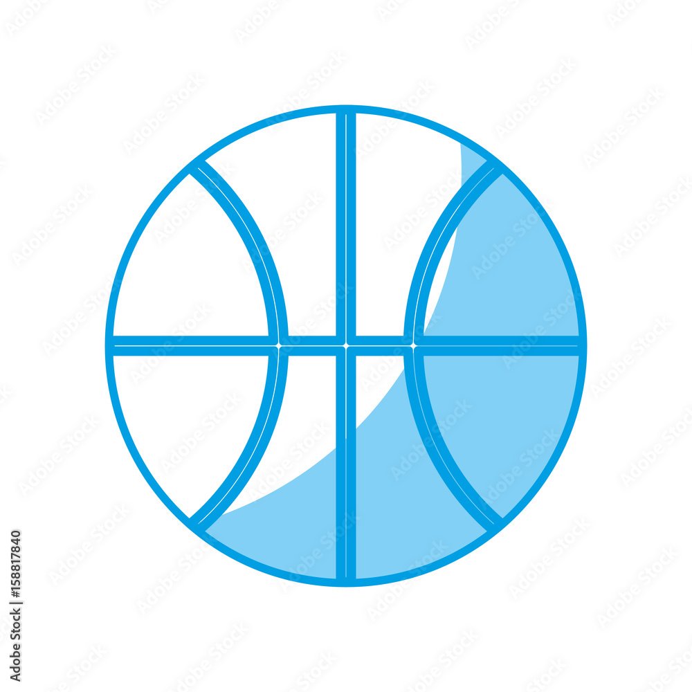 basketball ball icon over white background vector illustration