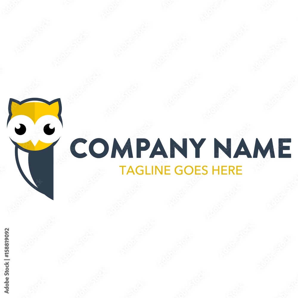 Naklejka Unique Owl Logo Template
