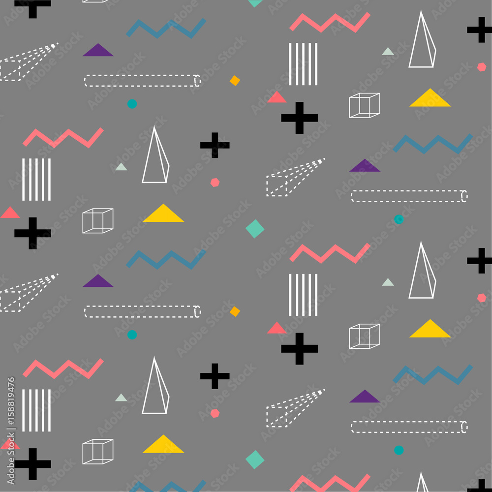Obraz premium Geometric Elements Flat Pattern.