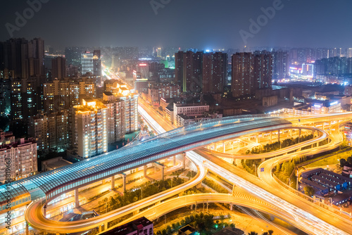 wuhan cityscape night view