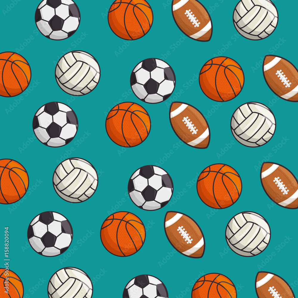 Set of Sport games background icon vector illustration graphic design
