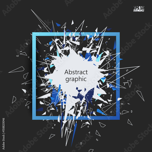 Graphic illustration with geometric pattern. Eps10 Vector illustration.