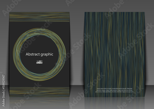 Hand Drawn Abstract Background. Brochure template with abstract background. Eps10 Vector illustration