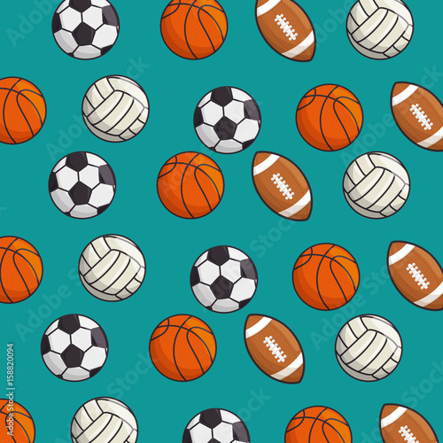 Set of Sport games background icon vector illustration graphic design