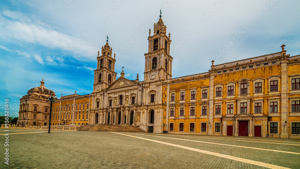 Portugal: the Royal Convent and Palace of Mafra, baroque and neoclassical palace – monastery next to Lisbon
