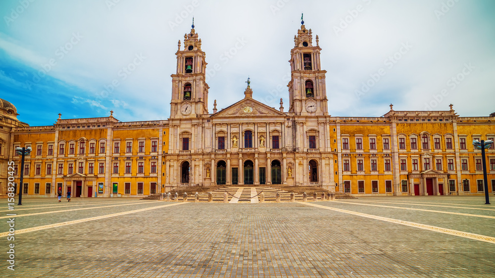 Portugal: the Royal Convent and Palace of Mafra, baroque and neoclassical palace – monastery next to Lisbon
