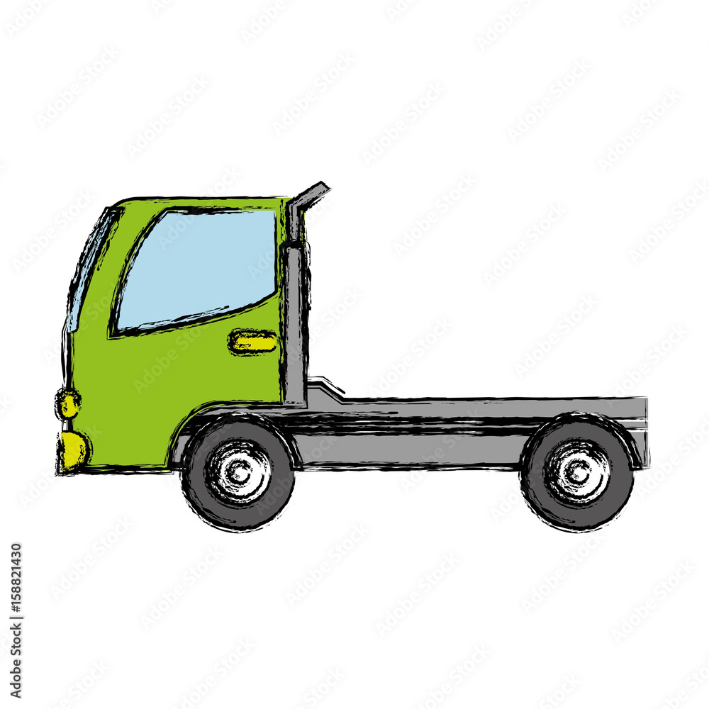 Cargo truck icon over white background vector illustration Cargo truck icon over white background vector illustration
