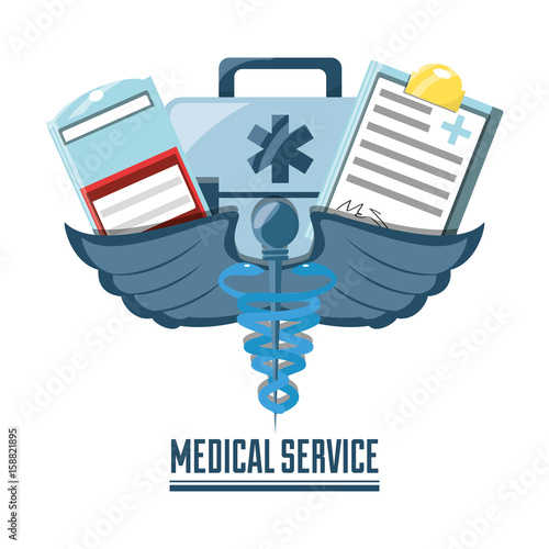 blood donation with briefcase and medial prescription vector illustration