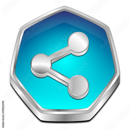 Share Button - 3D illustration