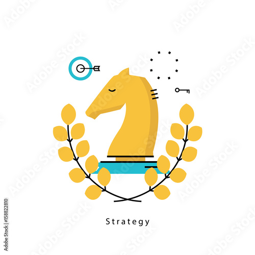 Leadership in business, strategic planning and business strategy flat vector illustration design. Success in business, leadership design for mobile and web graphics